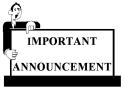 Improtant announcement. News & events