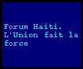 FORUM HAITI: l'UNION FAIT LA FORCE . Débat sur le Changement de l'Etat et la Société, POU YON HAITI MIYÒ