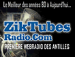 pREMIERE WEBRADIO DES ANTILLES: Sur cette page vous pouvez visualiser des clips vidéos, interviews live des artistes invités dans nos émissions en direct Live, concert en direct, reportage touristique sur notre région etc... .  .ZIKTUBESRADIO.COM est portail musical / webradio légale des antilles. Ce projet respecte les droits des Auteurs, Compositeurs et Artistes.L'objectif est de promotionner les musiques des Antilles à travers le monde, par le biais d'internet.La webradio vous fait découvrir le meilleur des années 80 à aujourd'hui en passant par le Zouk, le Compas, le Ragga,le Soca, la Salsa, la Biguine, le Gwo Ka etc...La diffusion s'effectue en 64kbs/ou 96ks et 32kbs afin que tout le monde puisse en profiter, même avec un simple modem classique.Et pour une meilleure qualité d'écoute nous vous conseillons sur : - PC : Winamp- MAC : ItunesN'hésitez pas à nous laisser vos messages sur infos@ziktubesradio.com    COMMENT ECOUTER LA WEBRADIO ?  Deux formats d'écoute sont disponibles sur ZikTubesRadio. Le premier diffusé au format MP3 (64kbs/96kbs) est accessible avec l'ensemble des players et le second AAC+ (32kb équivalent au MP3 64) est disponible uniquement avec Winamp. Vous avez la possibilité d'écouter ZikTubesRadio avec la majeure partie des lecteurs disponibles sur MacOS X, Linux ou Windows. iTunes, Quicktime, Winamp, WindowsMedia Player sont des lecteurs compatibles ZikTubesRadio.  